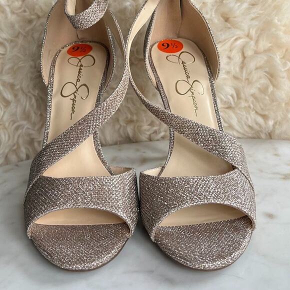 Jessica Simpson Rayli Sparkle Ankle Strap Heels - Picture 4 of 10